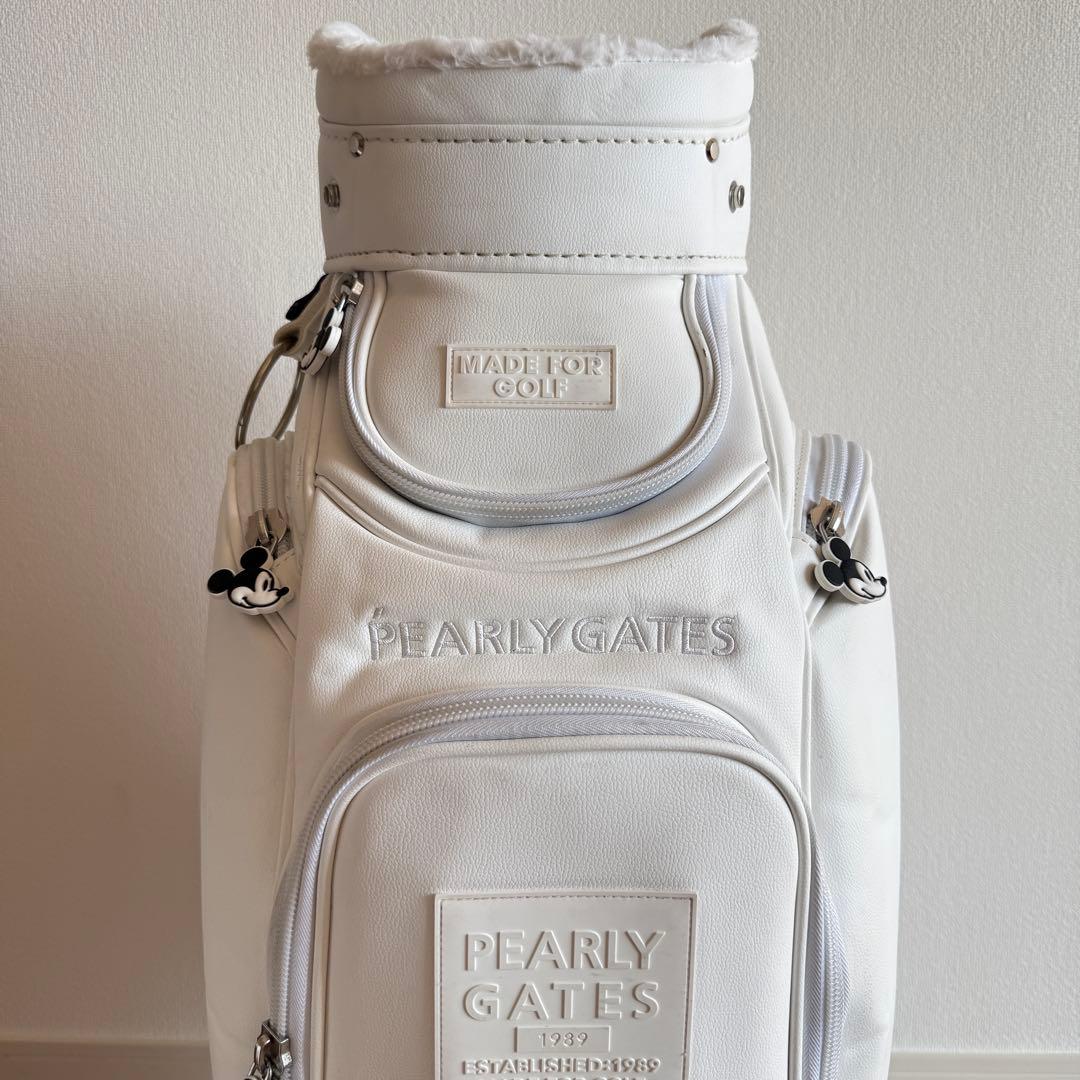 現行モデル　限定シリアル付　パーリーゲイツ　キャディバッグ　白　ディズニーコラボ