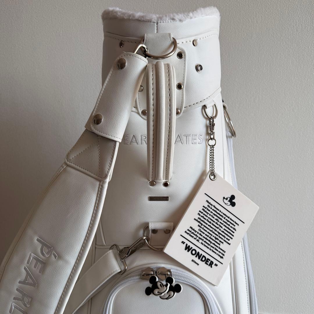 現行モデル　限定シリアル付　パーリーゲイツ　キャディバッグ　白　ディズニーコラボ