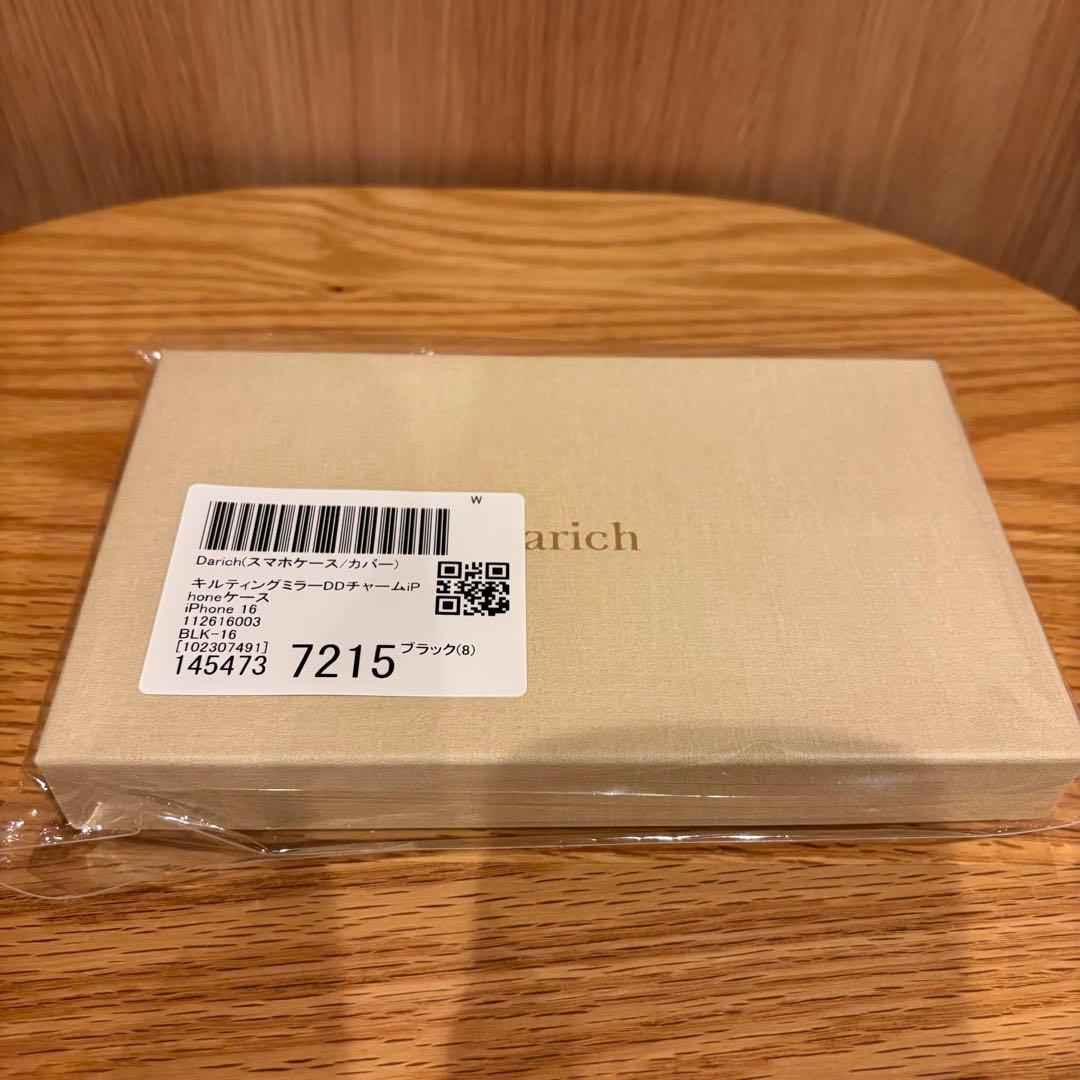 ダーリッチ☆キルティングミラーDDチャームiPhoneケース☆BLK☆16