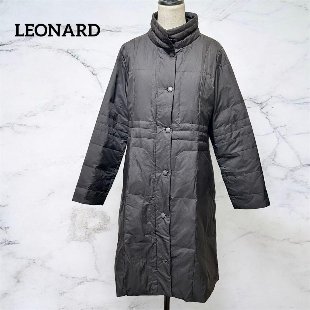 LEONARD SPORT 薄手ダウンコート 黒 42 シンプルデザイン