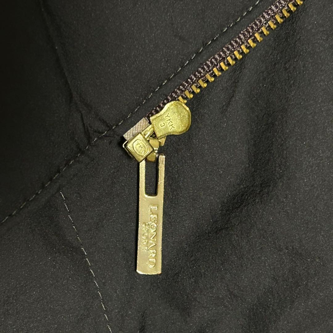 LEONARD SPORT 薄手ダウンコート 黒 42 シンプルデザイン