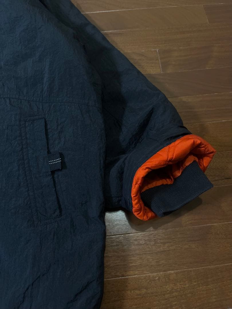 NIKE 90s ビンテージ 銀タグ ビッグスウォッシュ ベンチコート 黒 L