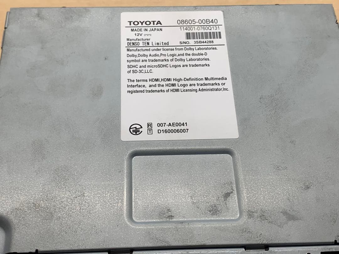 トヨタ 純正　メモリーナビNSZT-Y68T地図データ2022年チェック