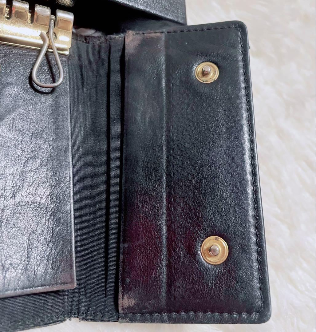 CHANEL シャネル キーケース キャビアスキン 黒 ココマーク 箱・カード付