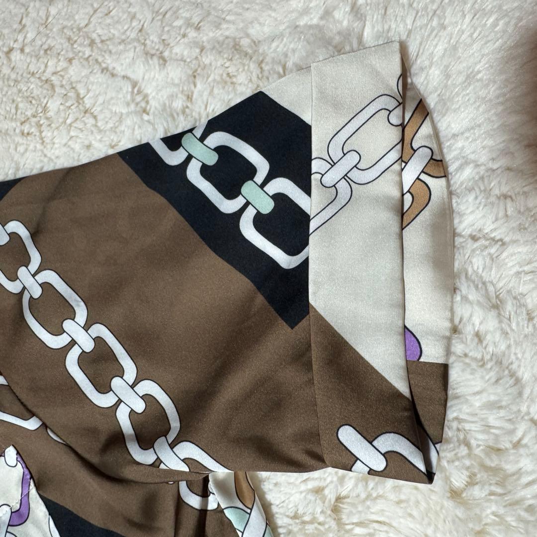 ともも♪美品 グレースコンチネンタル チェーン柄シャツワンピース ベルト