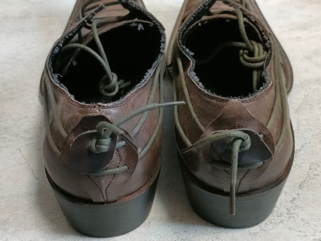 美品　モルガンオム　レザー レースアップシューズ　27cm　ブラウン