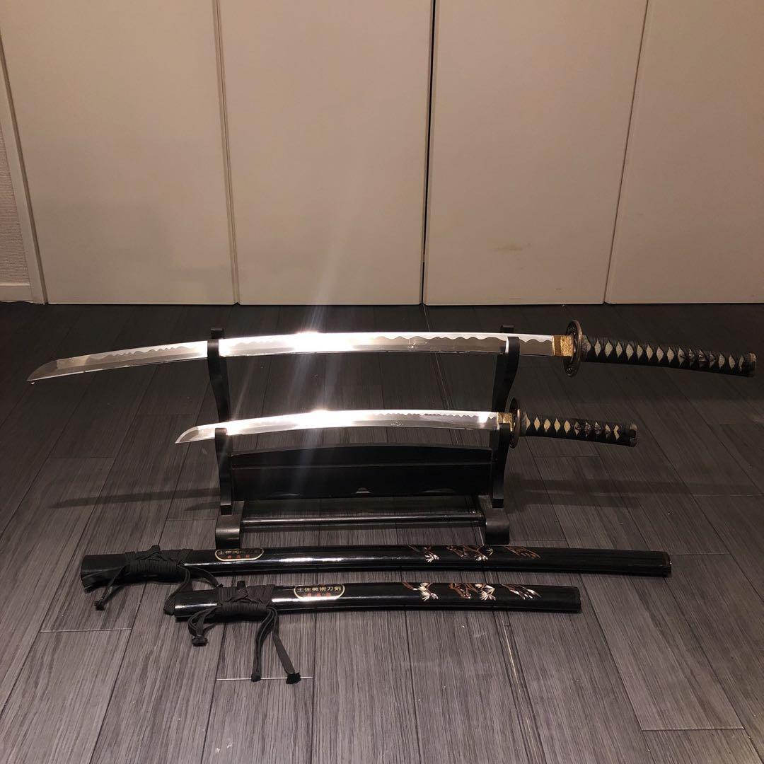 高級模造刀　高級居合刀　 土佐美術刀剣　大小セット　本研波刃