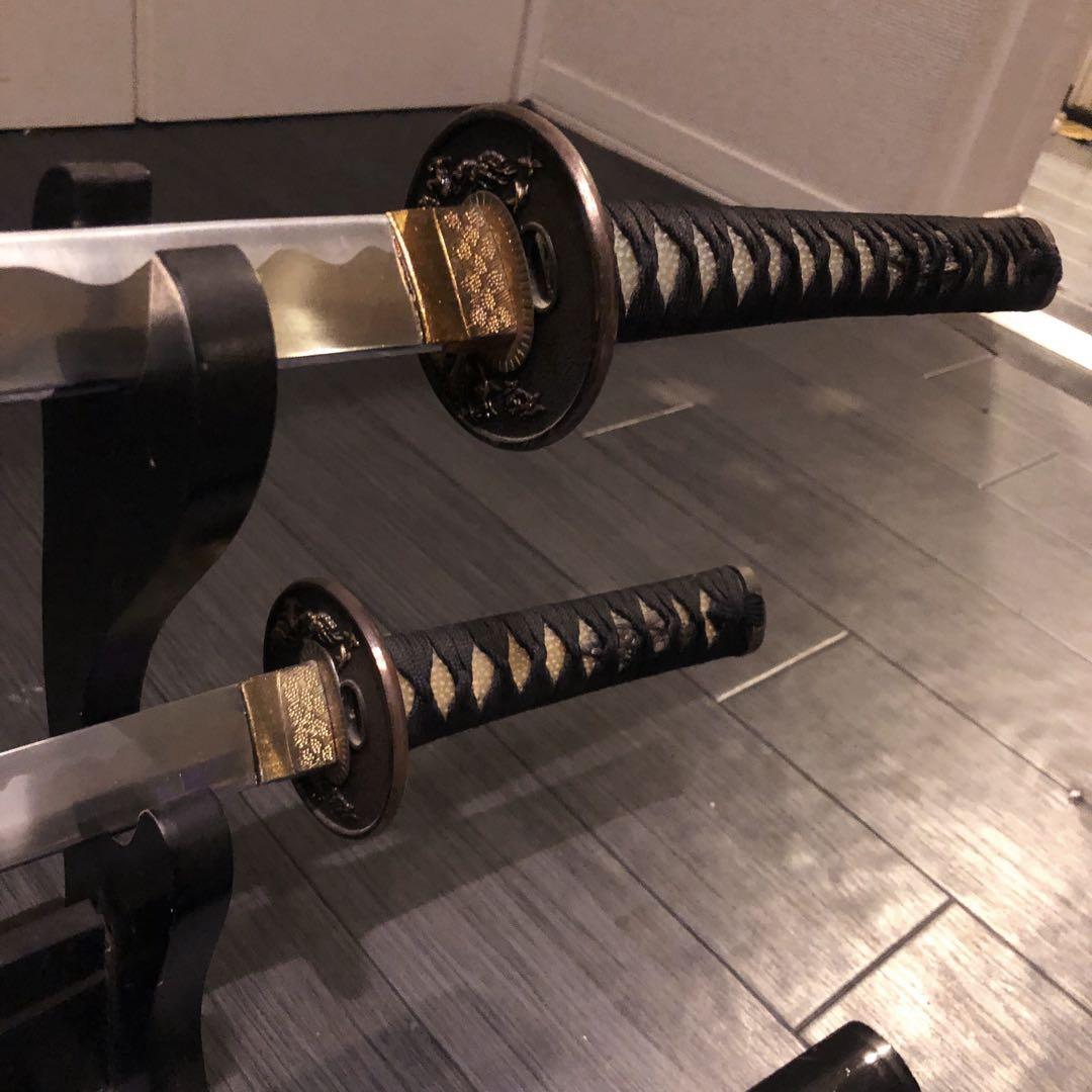 高級模造刀　高級居合刀　 土佐美術刀剣　大小セット　本研波刃