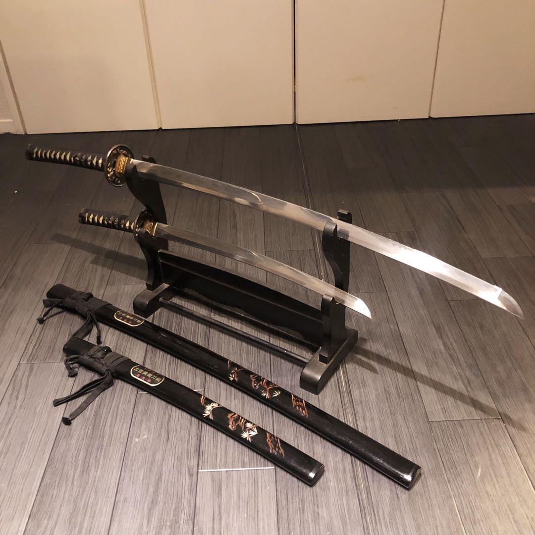 高級模造刀　高級居合刀　 土佐美術刀剣　大小セット　本研波刃