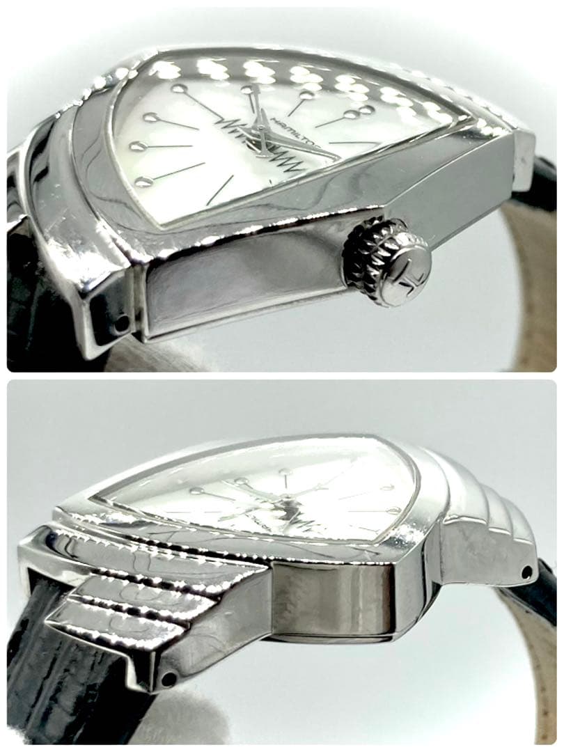 【稼動】 ハミルトン ベンチュラ 腕時計 H242112 ホワイトシェル