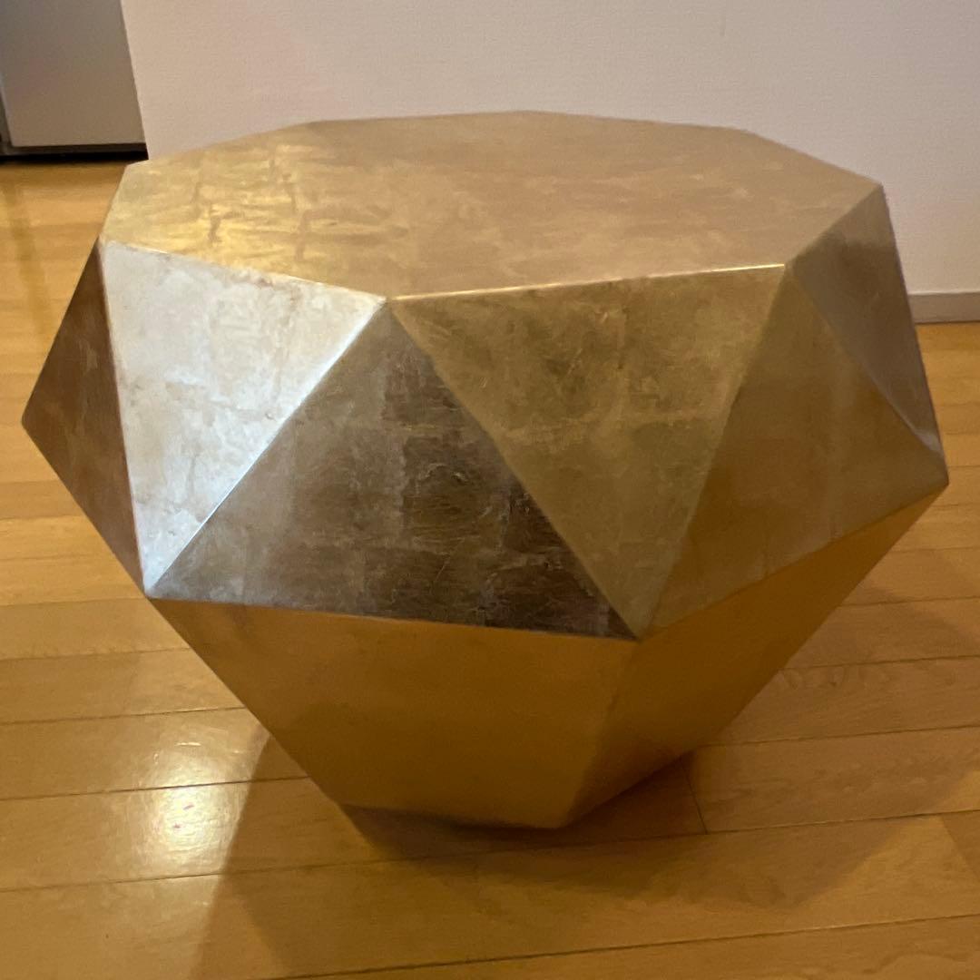 フランフラン ダイヤモンドテーブル 52cm ゴールド サイドテーブル