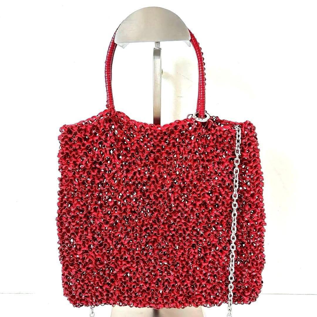 希少✨アンテプリマ　スタンダード スクエア ミディアム　レッド