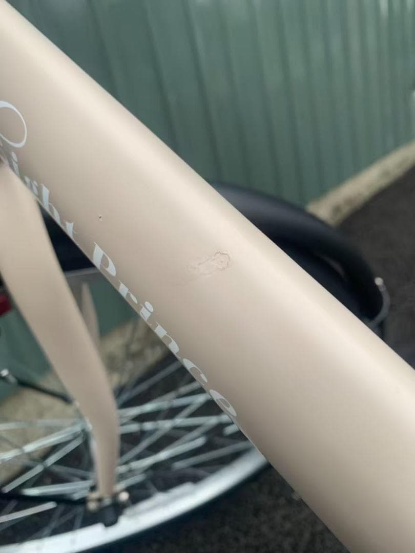 防犯登録無料！折りたたみ26インチ　電動アシスト自転車 通勤通学モデル　ベージュ