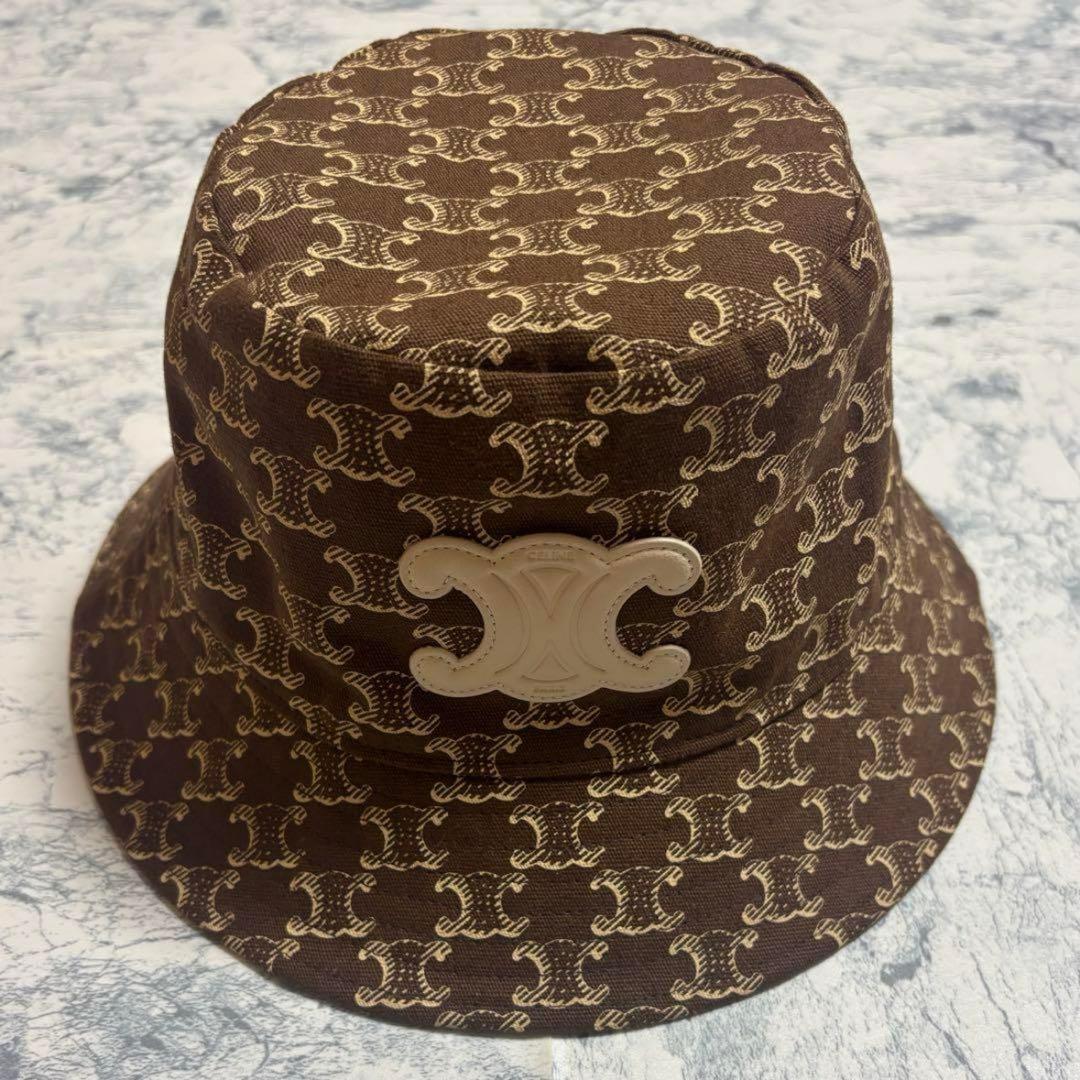 【新品】CELINE トリオンフ マカダム柄 総柄 バケハ バゲットハット