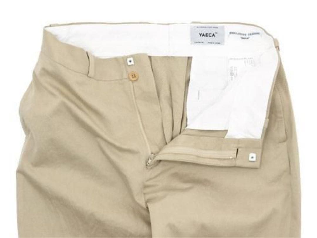 YAECA チノパン ストレート KHAKI 〔メンズ〕 【176103】