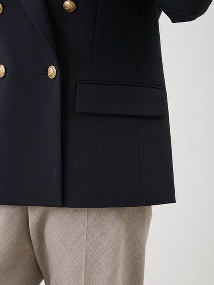 ここ 25AW 試着のみ【MilaOwen】金釦ダブルブレストブレザー