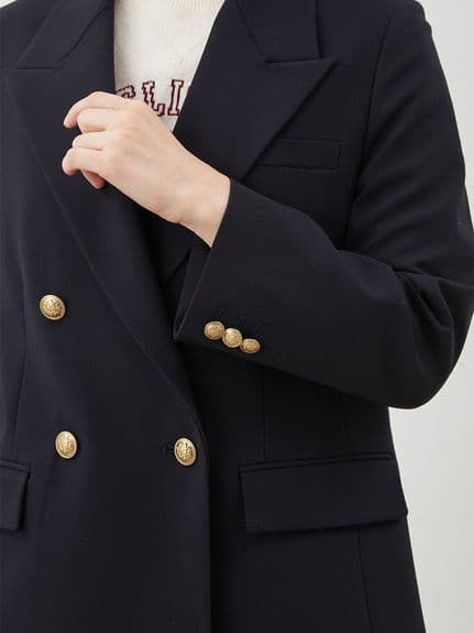 ここ 25AW 試着のみ【MilaOwen】金釦ダブルブレストブレザー