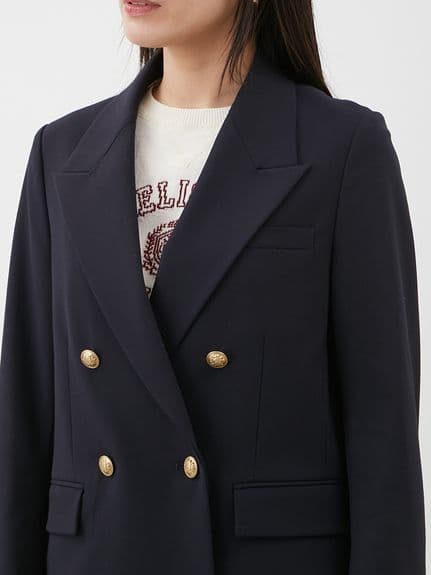 ここ 25AW 試着のみ【MilaOwen】金釦ダブルブレストブレザー