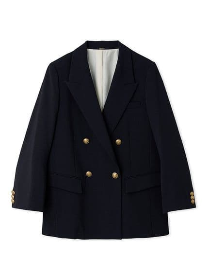 ここ 25AW 試着のみ【MilaOwen】金釦ダブルブレストブレザー