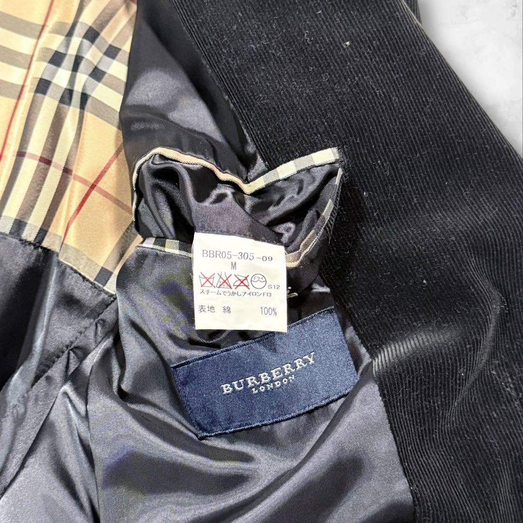 BURBERRY LONDONコーデュロイ テーラードジャケット サイズM 黒