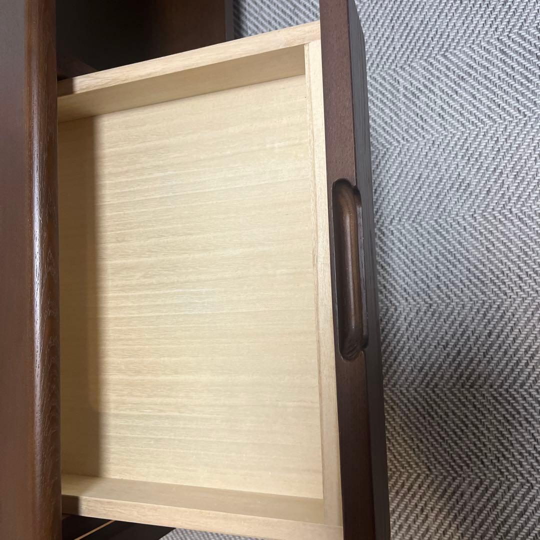 センターテーブル 引き出し付き ブラウン