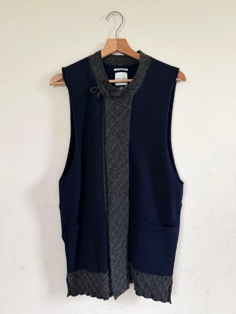 SOU・SOU×ALPHA ウール　ベスト　ニット