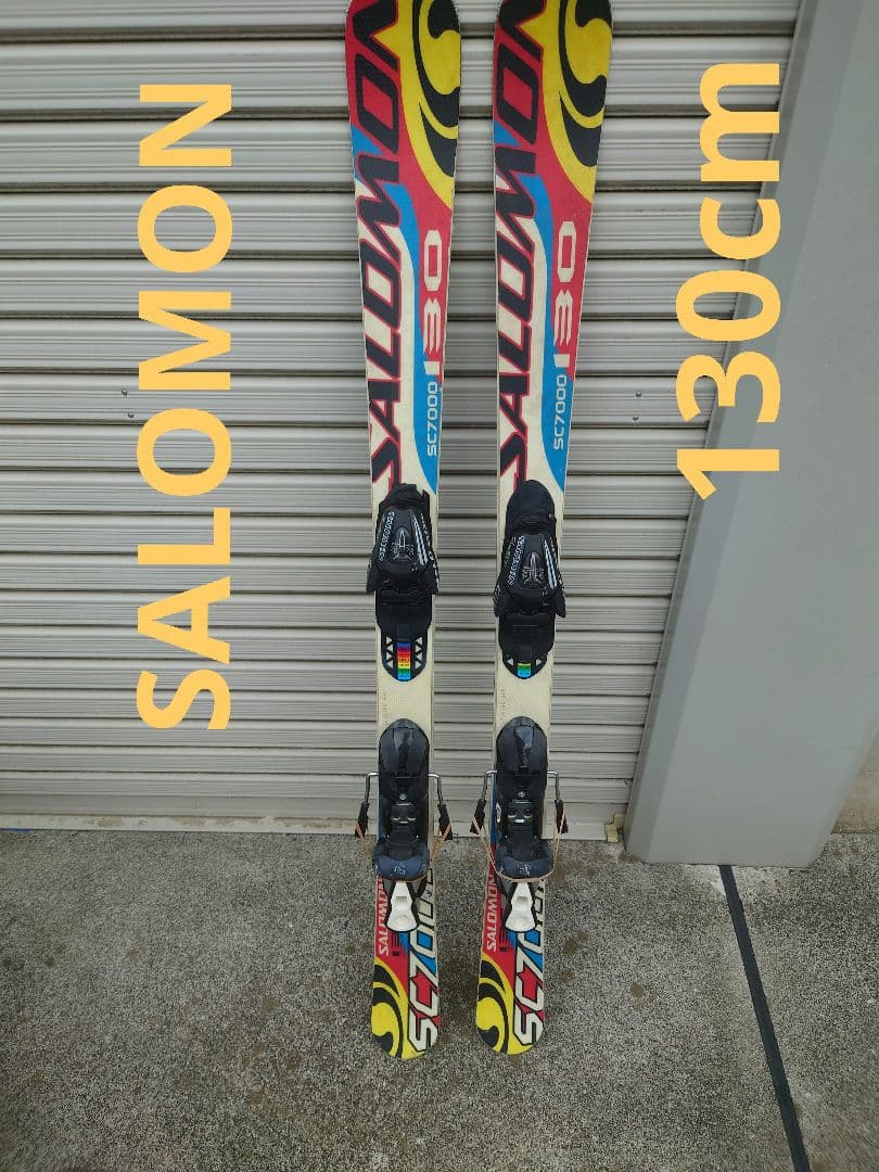 SALOMON SC7000　130 cm スキー板 可動式バインディング付き