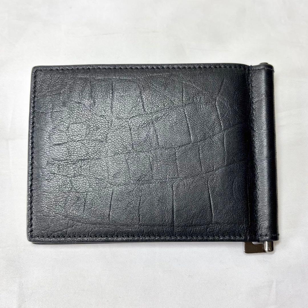【極美品】　サンローラン　カサンドラ　マネークリップ　ビルクリップ　型押し　黒