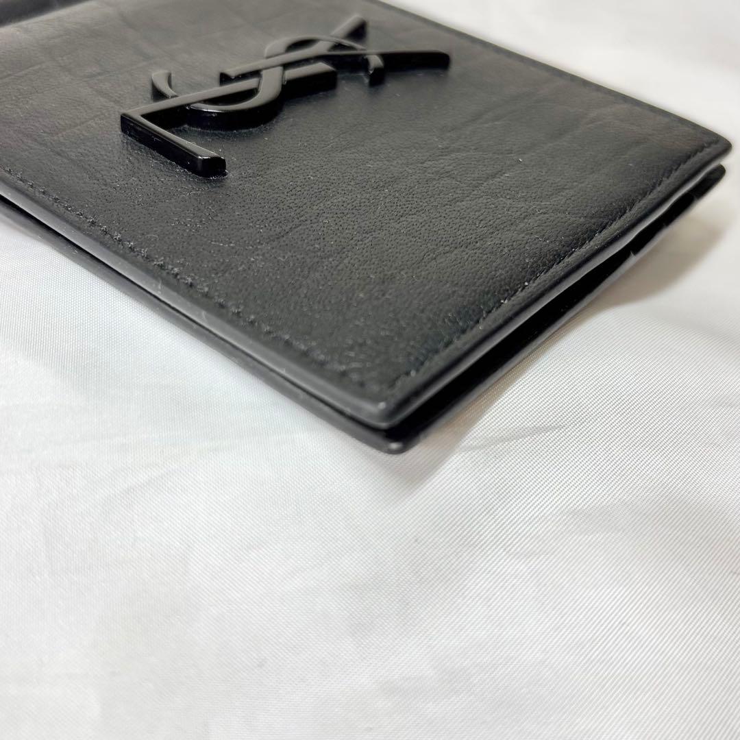 【極美品】　サンローラン　カサンドラ　マネークリップ　ビルクリップ　型押し　黒