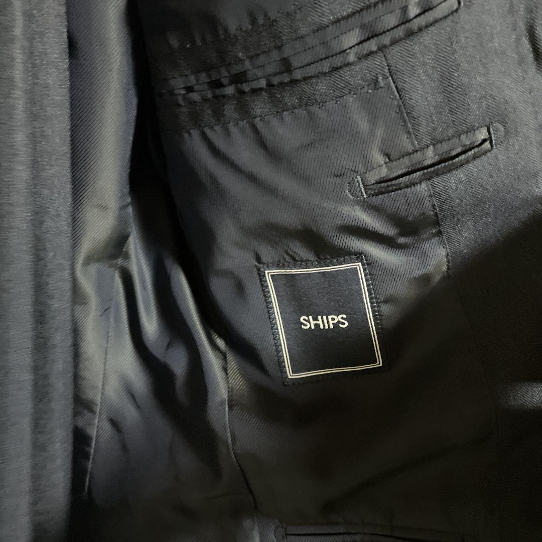 SHIPS パターンオーダースーツ　国産生地　国内工場　ネイビー