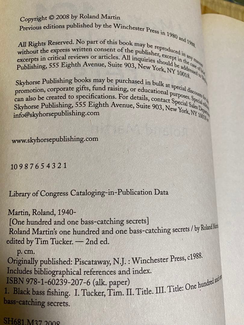 洋書 中古 ローランドマーチン 101 バスキャッチング シークレッツ