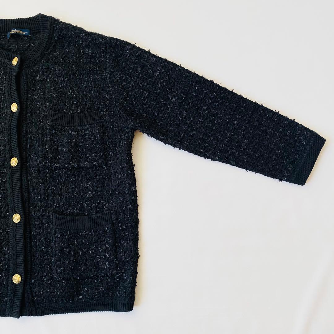 【美品】ジャーナルスタンダード　TWEEDYニットジャケット　ツイード　金ボタン