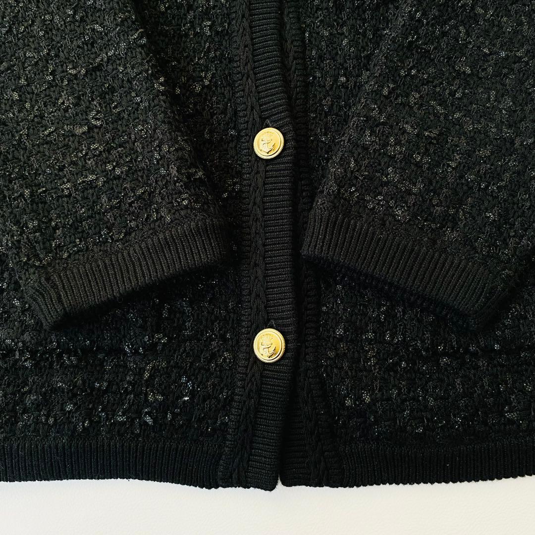 【美品】ジャーナルスタンダード　TWEEDYニットジャケット　ツイード　金ボタン