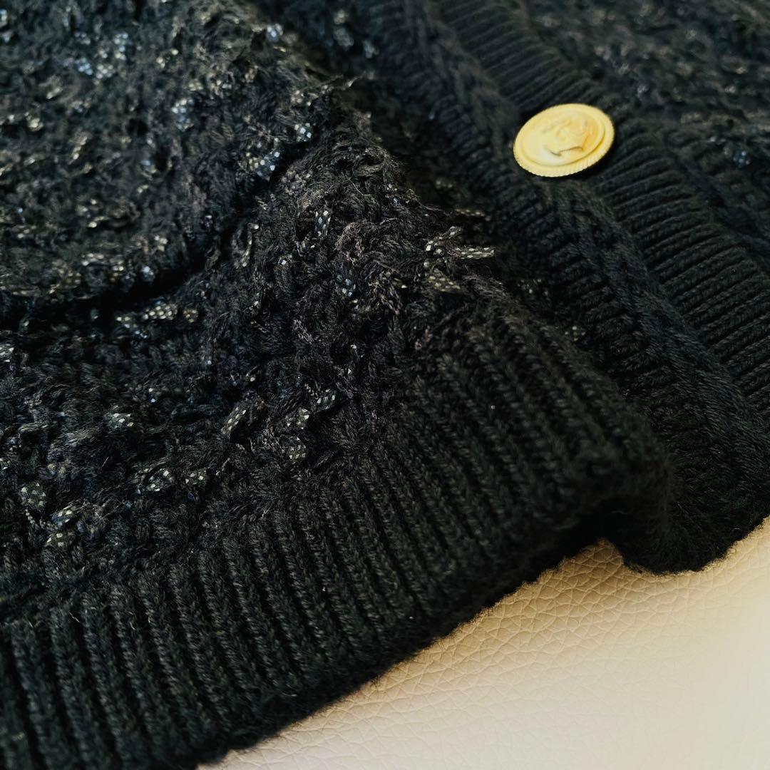 【美品】ジャーナルスタンダード　TWEEDYニットジャケット　ツイード　金ボタン