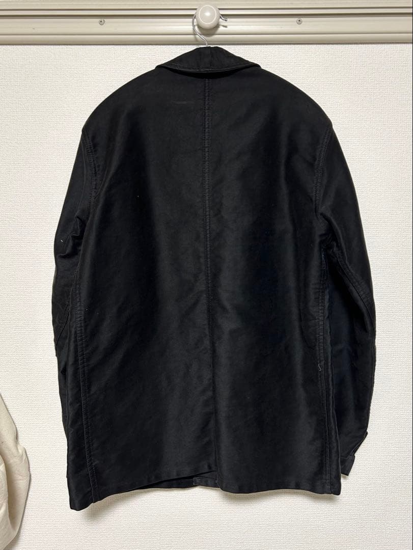 40’s ブラックモールスキンワークジャケット Vポケ