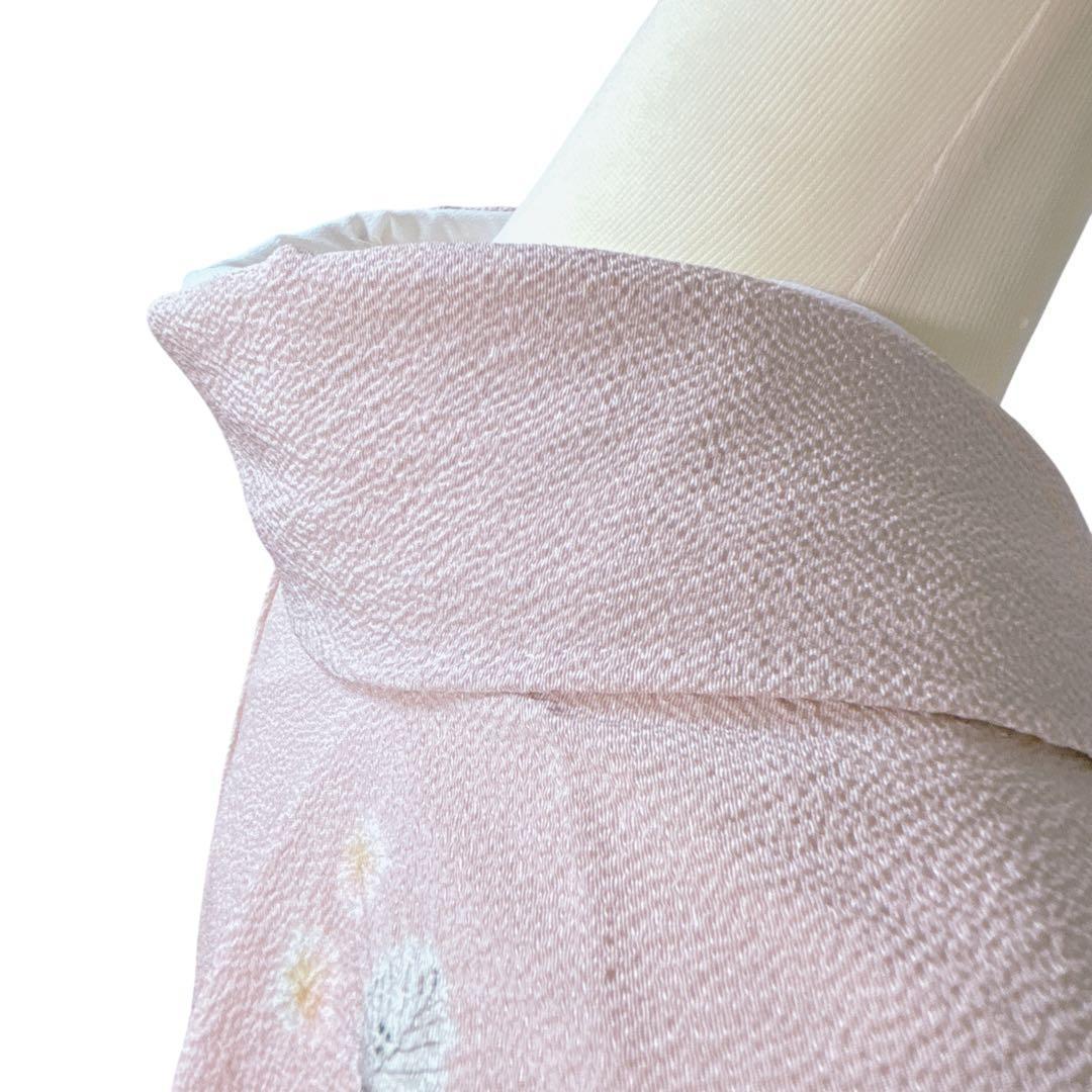 A126愛華 訪問着名門 滝泰 辻が花 絞り 訪問着 紋なし洗柿色フォーマル