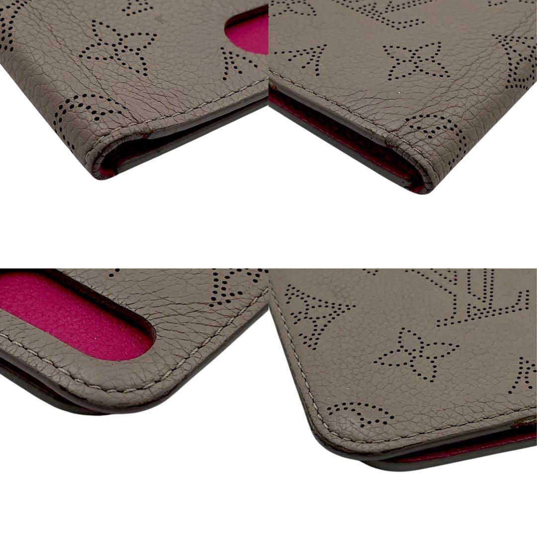 【極美品】ルイヴィトン iPhone 7Plus マヒナ スマホケース　ベージュ