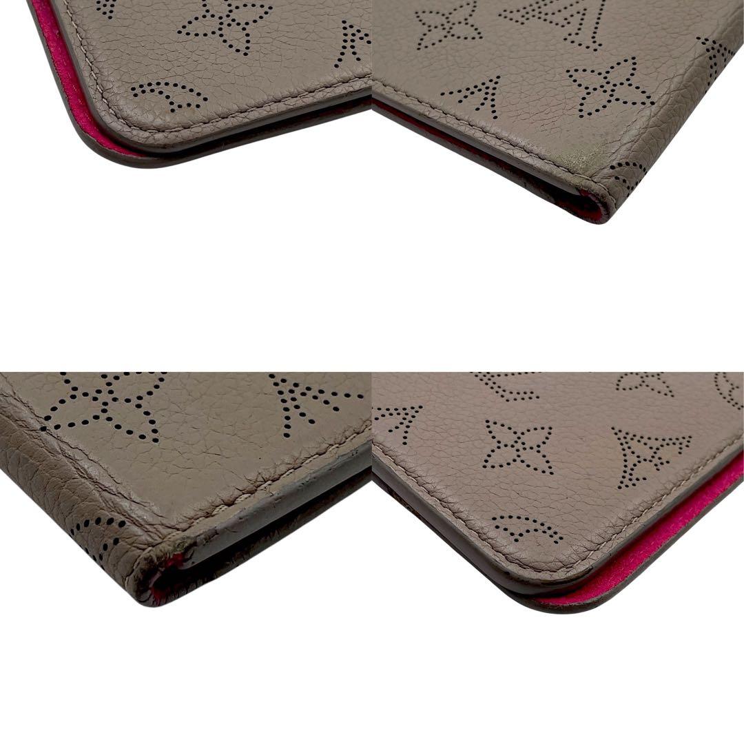 【極美品】ルイヴィトン iPhone 7Plus マヒナ スマホケース　ベージュ