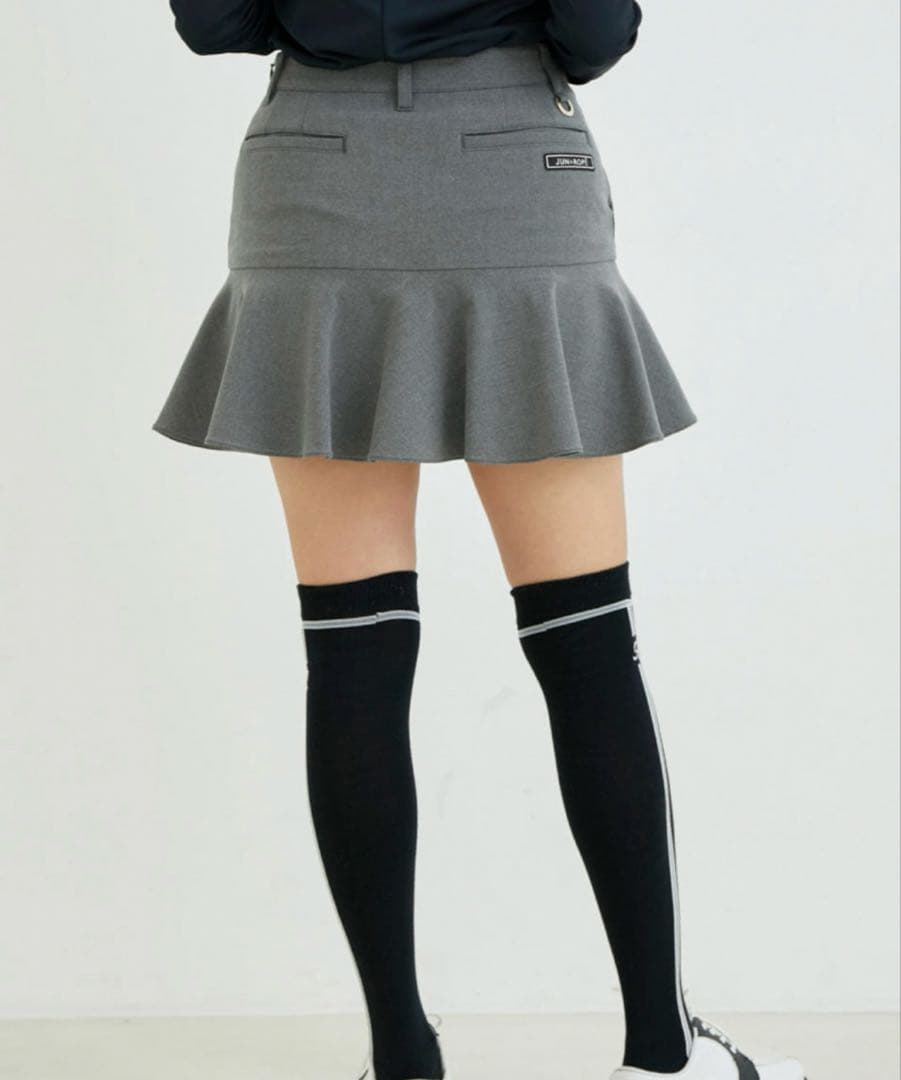 値下げ　新品タグ付き　JUN & ROPE 裏起毛フレアースカート グレー　L