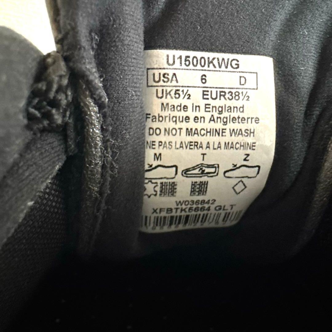 ニューバランス Made in UK 1500 24㎝　ブラックレザー