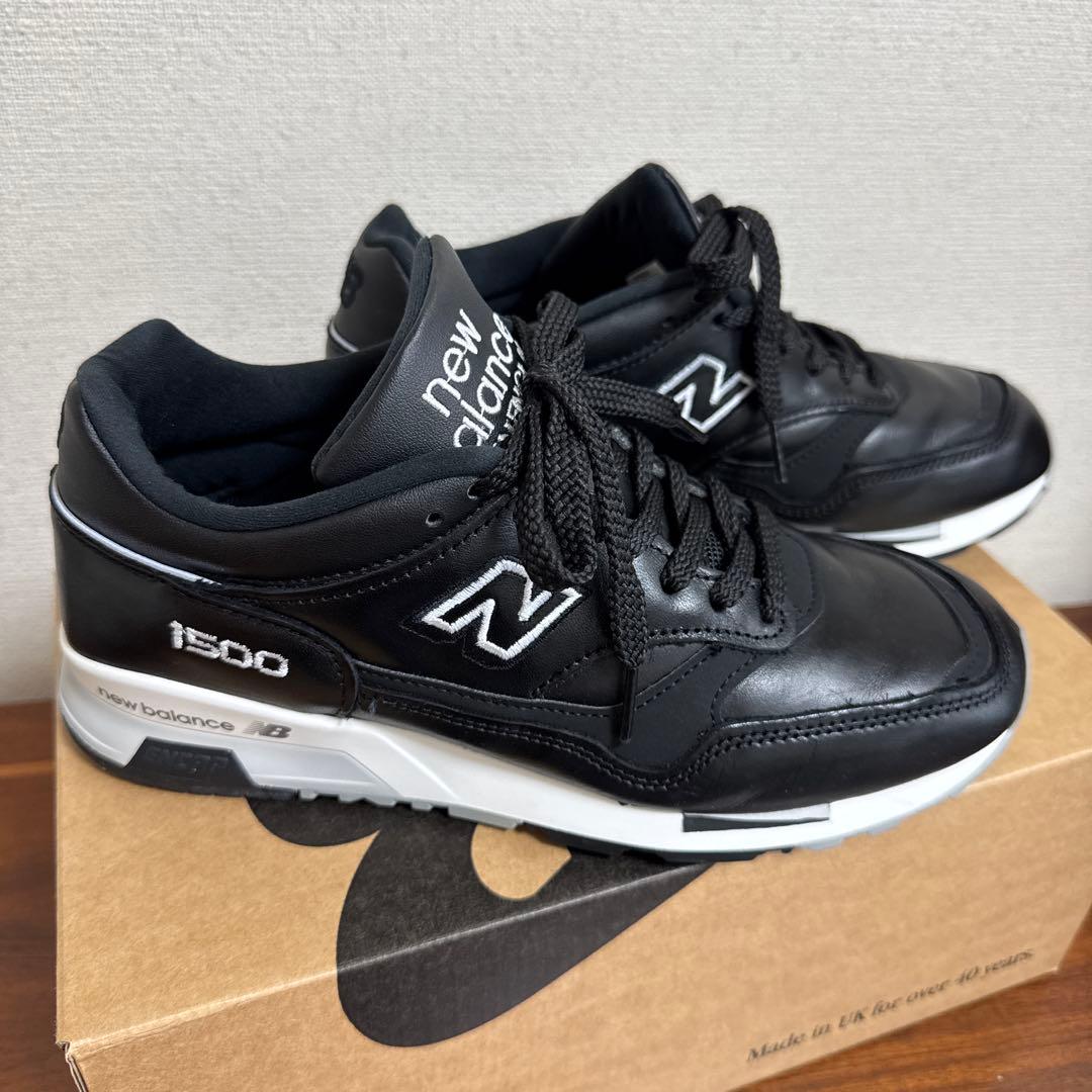 ニューバランス Made in UK 1500 24㎝　ブラックレザー