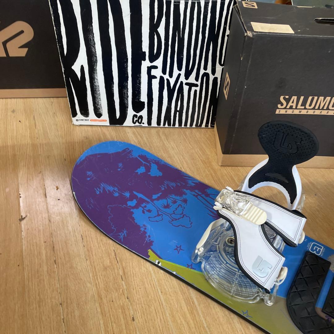 BURTON　キッズスノーボードセット　108cm　バートン　バイン付4点セット