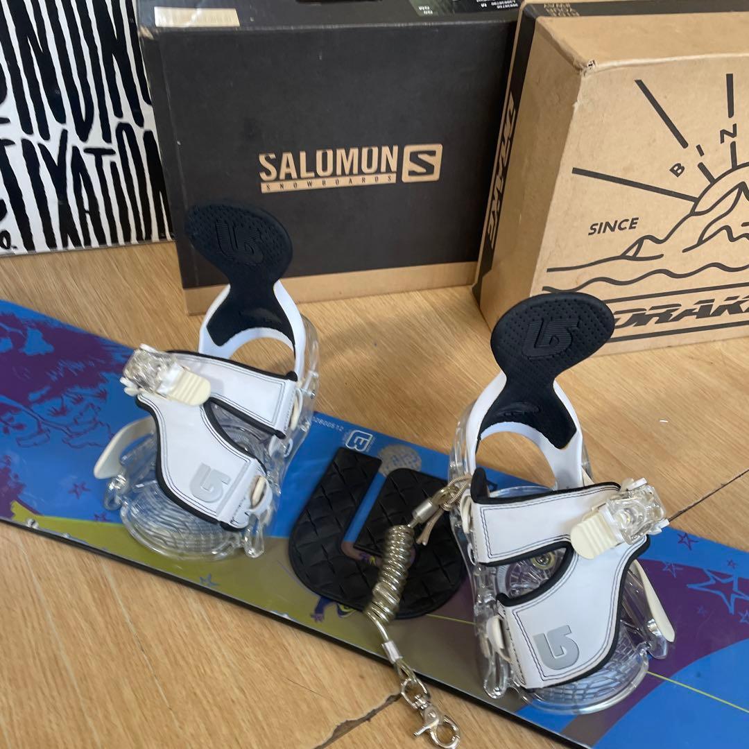 BURTON　キッズスノーボードセット　108cm　バートン　バイン付4点セット