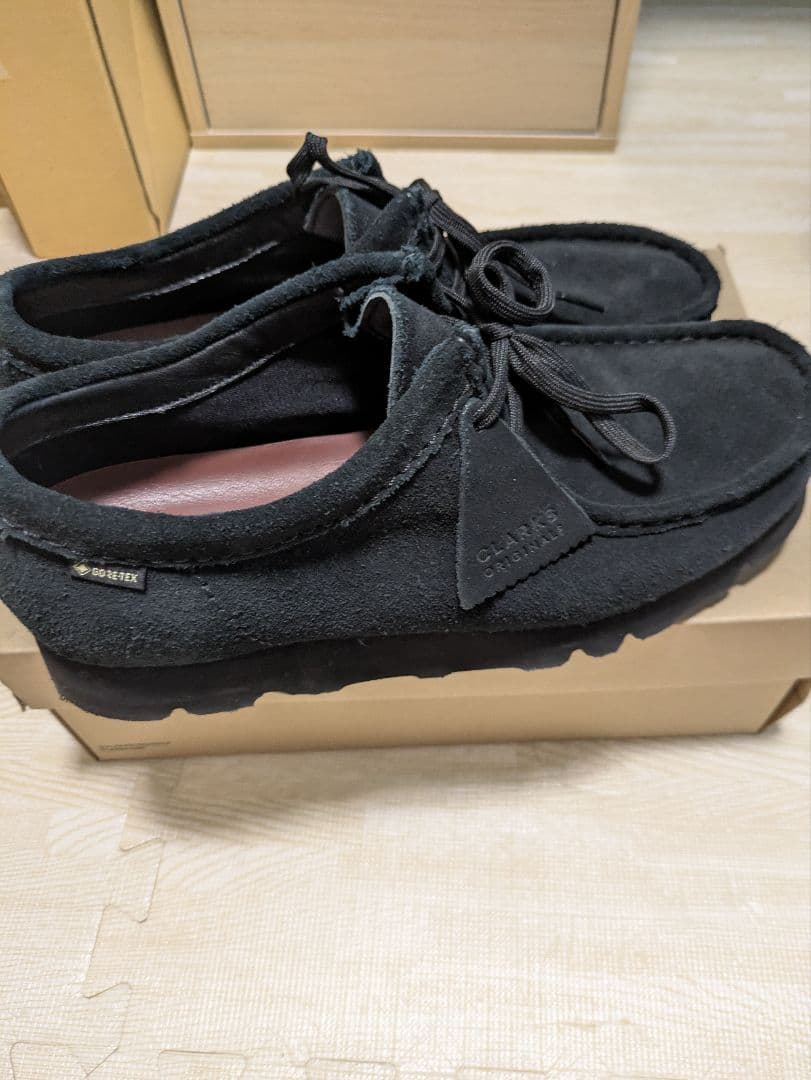 【美品】クラークス ワラビー ゴアテックス ブラック黒 UK7.5 25.5cm