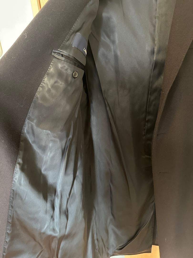 LARDINI チェスターコート 花ブローチ付き