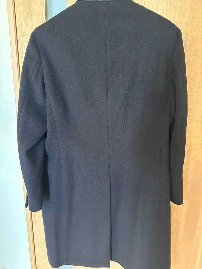 LARDINI チェスターコート 花ブローチ付き