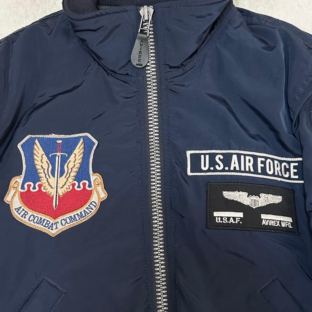美品✨アヴィレックス USAF 70周年記念 MA-1 ネイビー ジャケット M