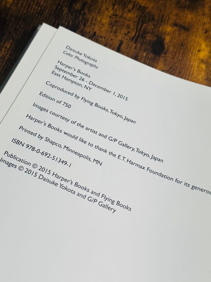 【希少本】 Color Photographs 横田大輔