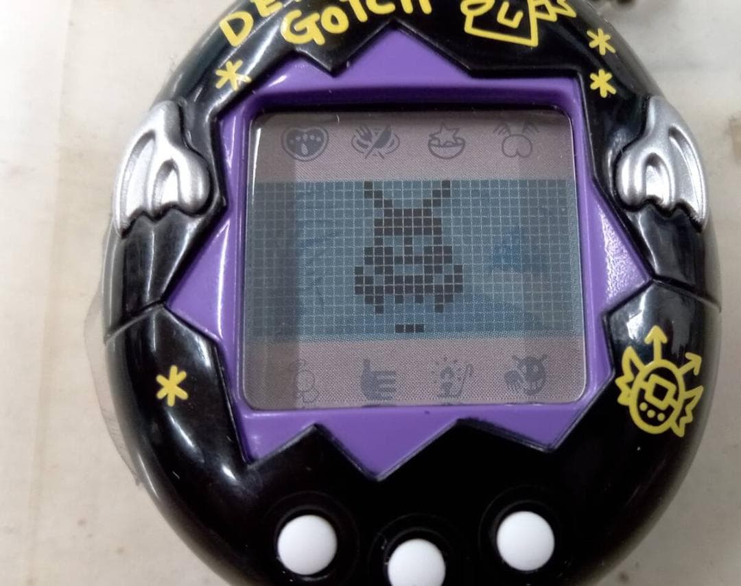 【動作確認済】デビルっちのたまごっち　ブラック　裏蓋ネジ破損あり　SHB74