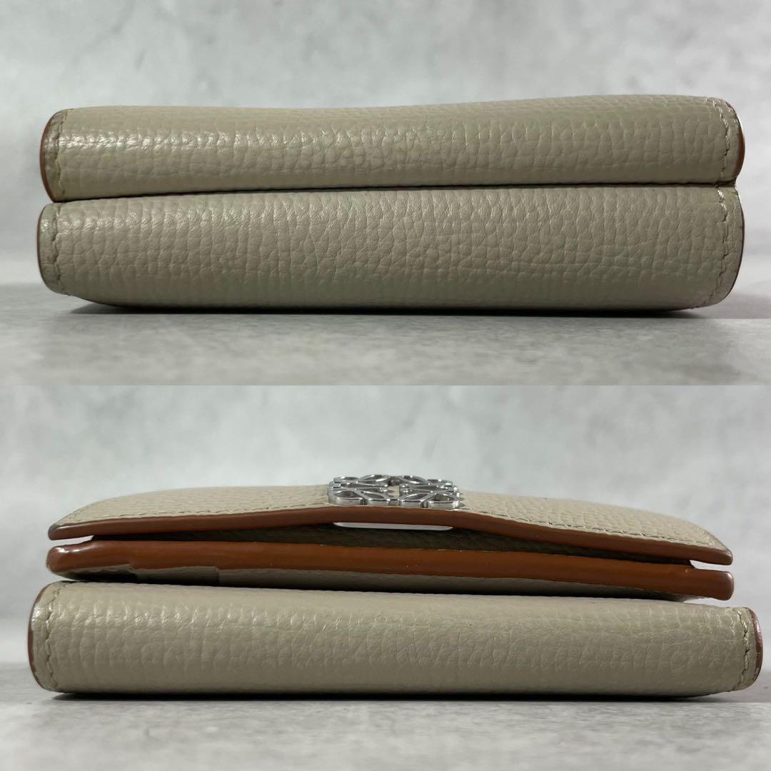 LOEWE ロエベ アナグラム トライフォールド 三つ折り財布 トープ